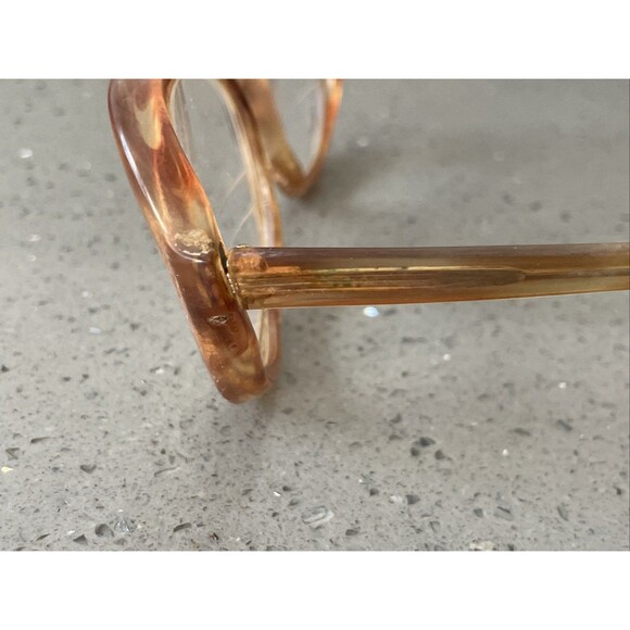 Bausch & Lomb B&L Eyeglasses Frames ONLY round oversized Italy 55-17-140 brown - Picture 4 of 15